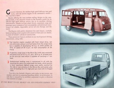 Goliath Express Modelprogram 1958 Carbrochure (2615)